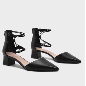 Strappy pointed heels